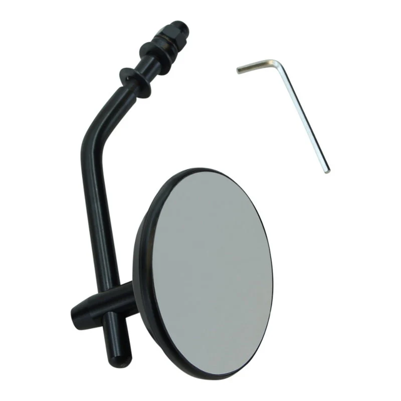 Black 3" Mini Mirror (Fits All Harley 1965-Later Lever Mount Left or Right Side) - Image 4