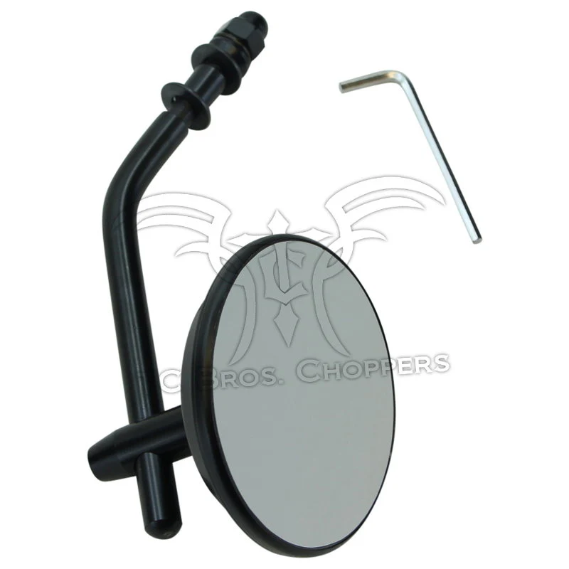 Black 3" Mini Mirror (Fits All Harley 1965-Later Lever Mount Left or Right Side) - Image 5