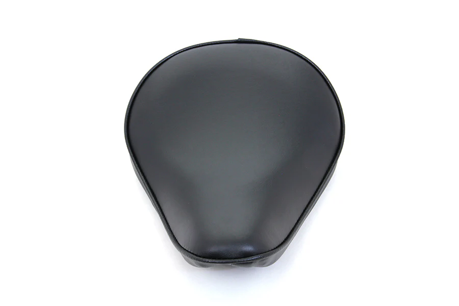 Black Smooth Vinyl Solo Seat for Choppers and Bobbers - Image 3