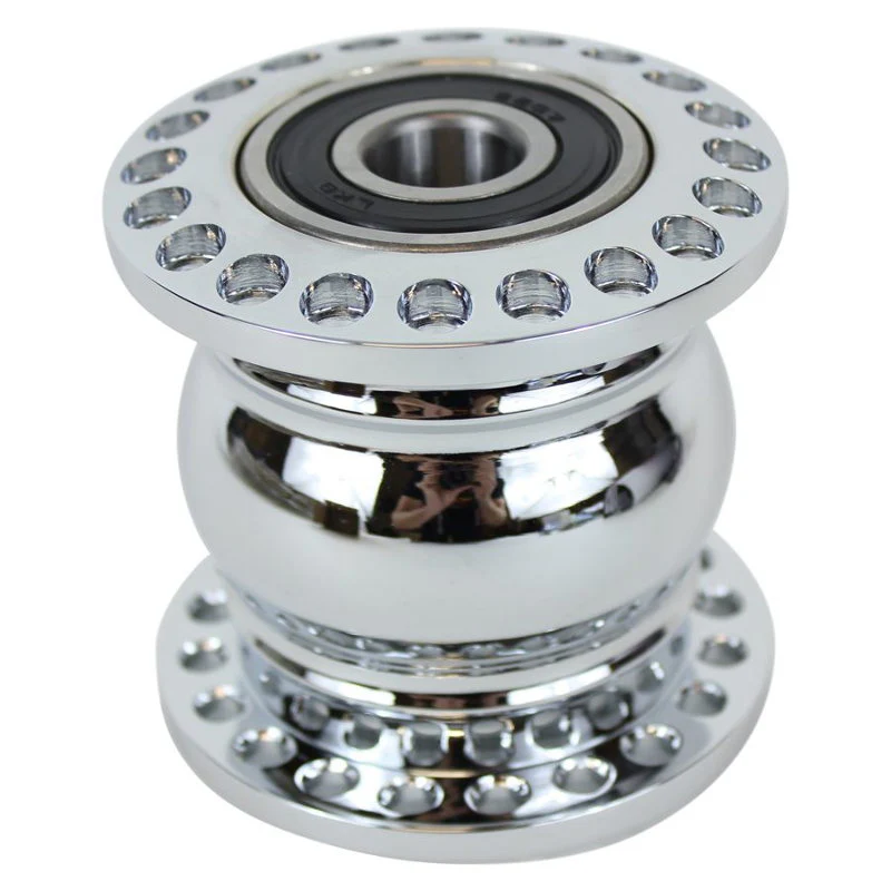 Chrome Front 40 Spoke Spool Wheel Hub fits 3/4 Harley Axle - Image 3