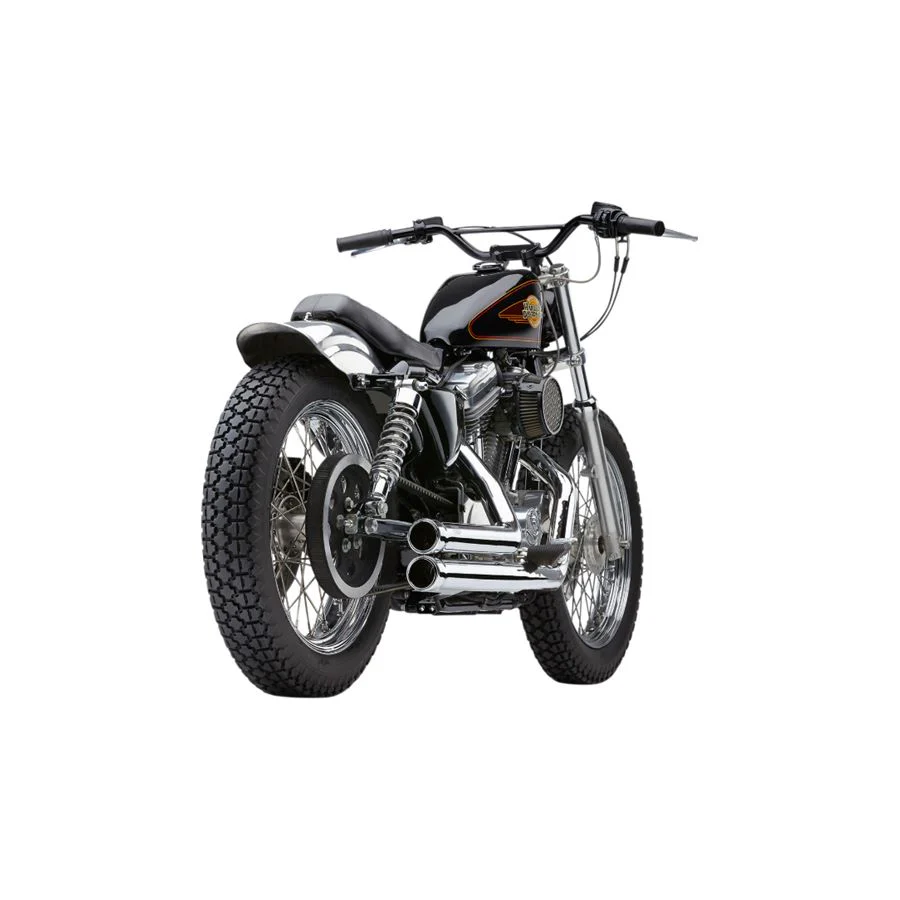 Speedster Short 909 Exhaust System - 1986-2003 Sportster XL - Chrome - Image 3