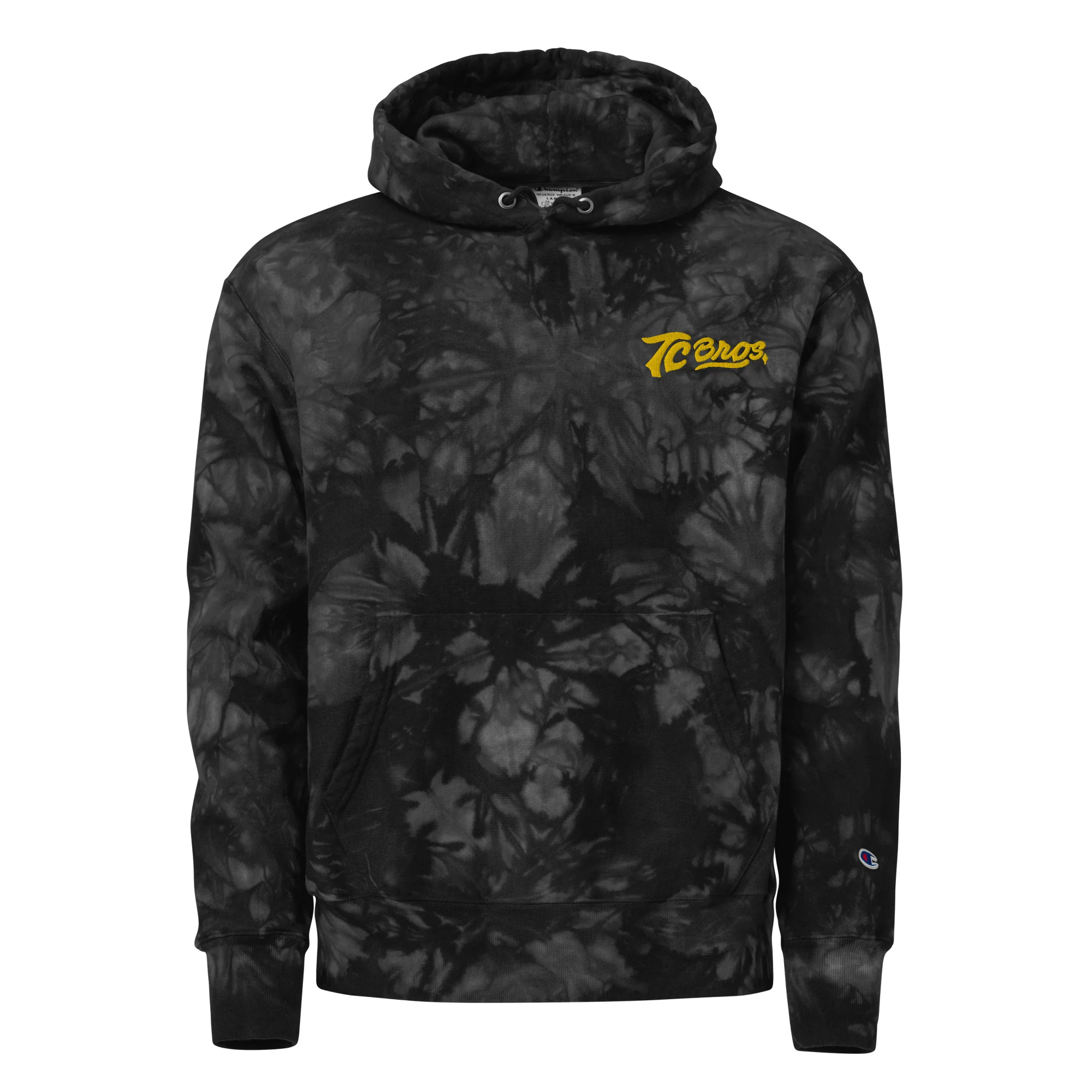 TC Bros./Champion Script Tie-Dye Hoodie - Black - Image 4
